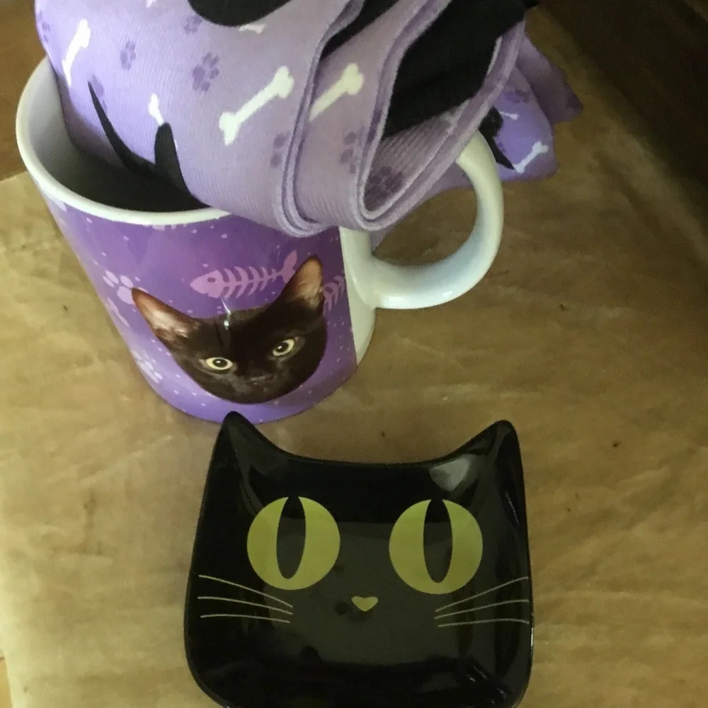 NWOT Black Cat Lover Gift Set!